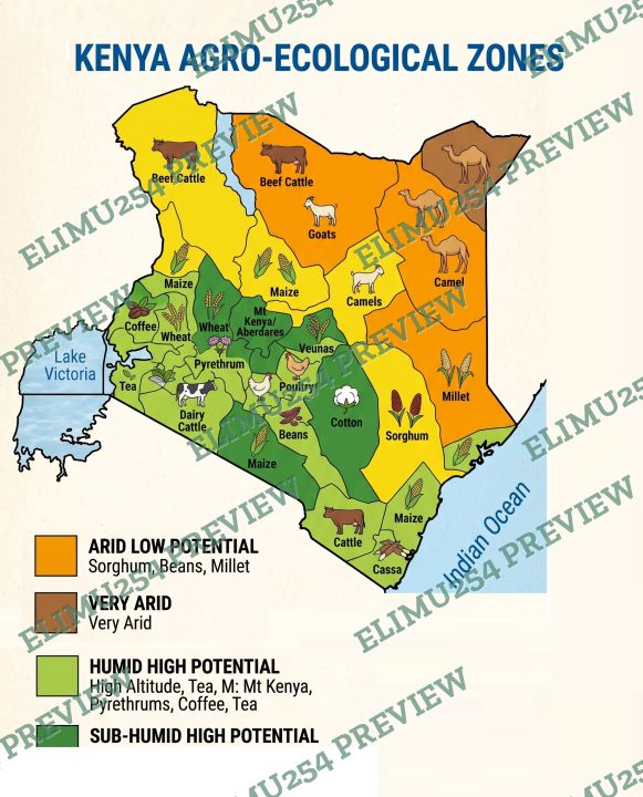 Grade 10 cbc.  Kenya's Agro-Ecological Zones